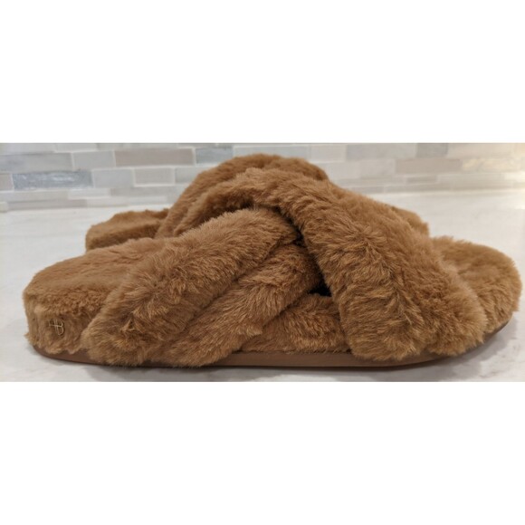 Women's ANINE BING Lizzie Faux Fur Slide in Camel Size 37 (US 7) WORN ONCE! - Picture 5 of 10
